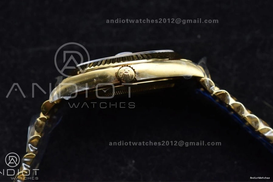 Soft 1:1 Date Bracelet ARF Weight) Crystal On President (Gain 656 Best YG Day Edition Black Dial 228238 VR3255 40 0228